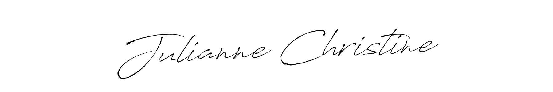Make a beautiful signature design for name Julianne Christine. With this signature (Antro_Vectra) style, you can create a handwritten signature for free. Julianne Christine signature style 6 images and pictures png