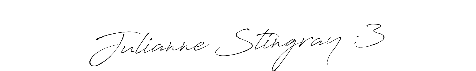 Design your own signature with our free online signature maker. With this signature software, you can create a handwritten (Antro_Vectra) signature for name Julianne Stingray :3. Julianne Stingray :3 signature style 6 images and pictures png