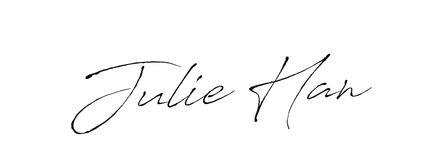 How to make Julie Han name signature. Use Antro_Vectra style for creating short signs online. This is the latest handwritten sign. Julie Han signature style 6 images and pictures png