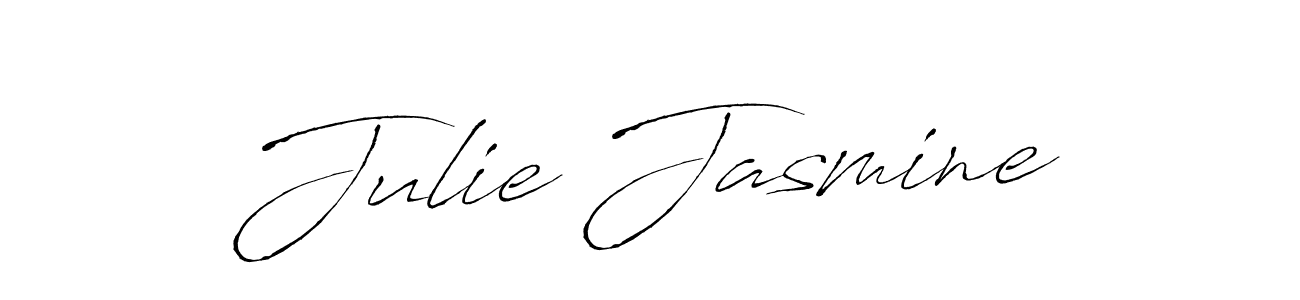 Create a beautiful signature design for name Julie Jasmine. With this signature (Antro_Vectra) fonts, you can make a handwritten signature for free. Julie Jasmine signature style 6 images and pictures png