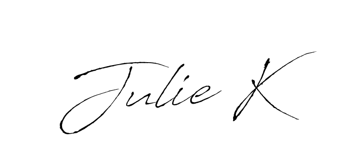 You should practise on your own different ways (Antro_Vectra) to write your name (Julie K) in signature. don't let someone else do it for you. Julie K signature style 6 images and pictures png