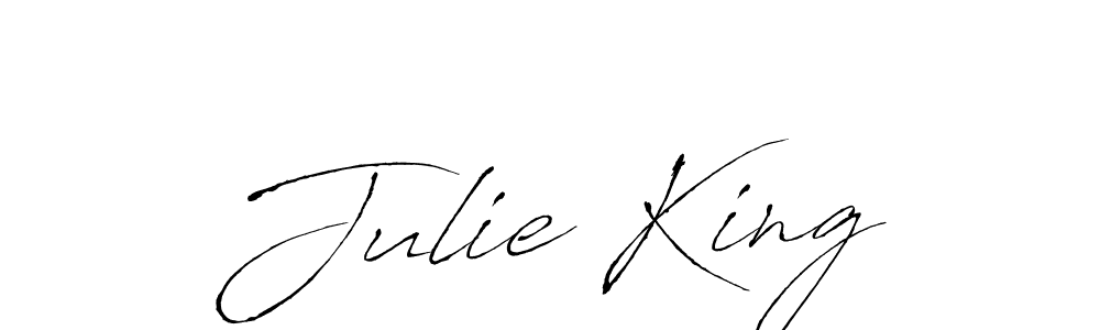 How to make Julie King name signature. Use Antro_Vectra style for creating short signs online. This is the latest handwritten sign. Julie King signature style 6 images and pictures png