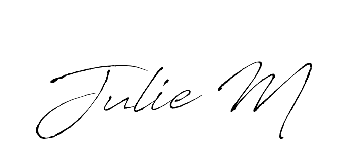 Design your own signature with our free online signature maker. With this signature software, you can create a handwritten (Antro_Vectra) signature for name Julie M. Julie M signature style 6 images and pictures png