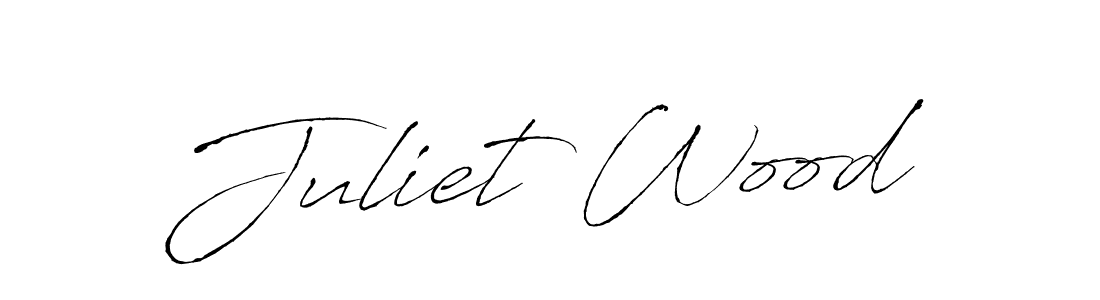 Make a beautiful signature design for name Juliet Wood. With this signature (Antro_Vectra) style, you can create a handwritten signature for free. Juliet Wood signature style 6 images and pictures png