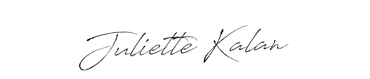 Make a beautiful signature design for name Juliette Kalan. With this signature (Antro_Vectra) style, you can create a handwritten signature for free. Juliette Kalan signature style 6 images and pictures png