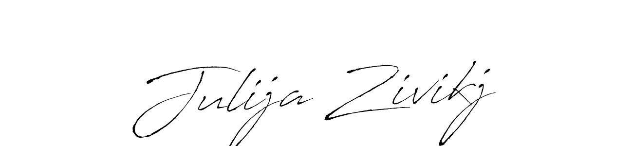 Design your own signature with our free online signature maker. With this signature software, you can create a handwritten (Antro_Vectra) signature for name Julija Zivikj. Julija Zivikj signature style 6 images and pictures png