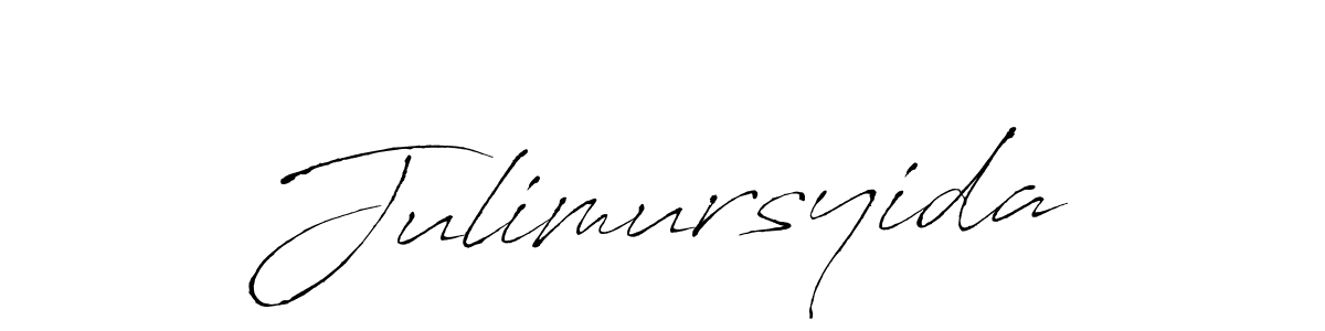 How to make Julimursyida name signature. Use Antro_Vectra style for creating short signs online. This is the latest handwritten sign. Julimursyida signature style 6 images and pictures png