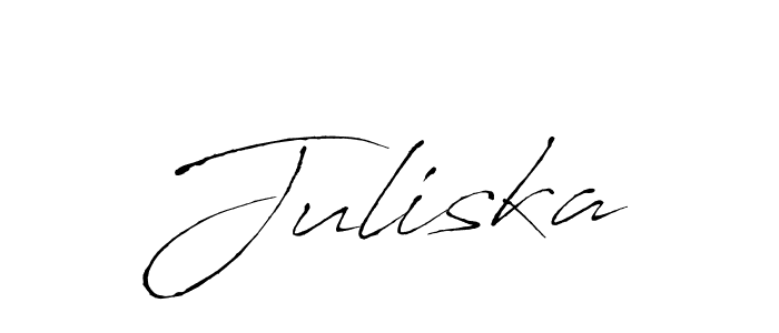 Juliska stylish signature style. Best Handwritten Sign (Antro_Vectra) for my name. Handwritten Signature Collection Ideas for my name Juliska. Juliska signature style 6 images and pictures png