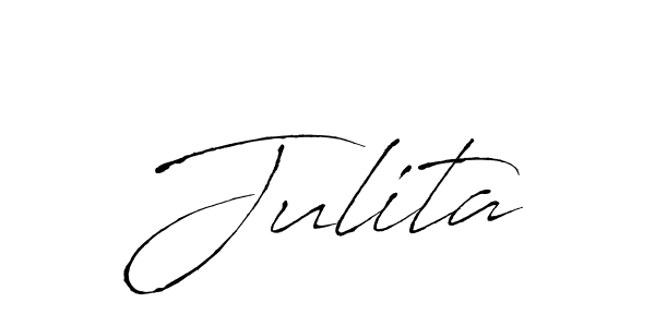 You should practise on your own different ways (Antro_Vectra) to write your name (Julita) in signature. don't let someone else do it for you. Julita signature style 6 images and pictures png