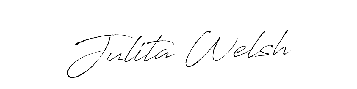 This is the best signature style for the Julita Welsh name. Also you like these signature font (Antro_Vectra). Mix name signature. Julita Welsh signature style 6 images and pictures png