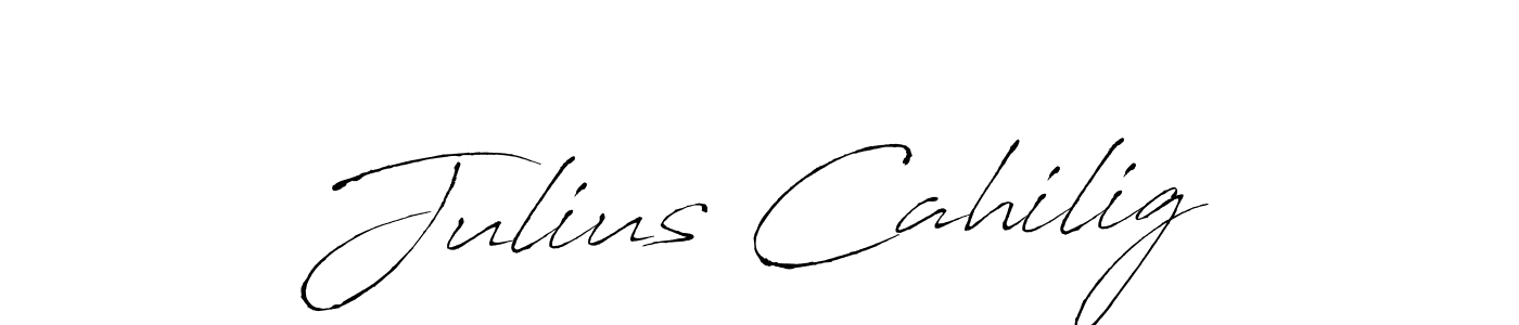 The best way (Antro_Vectra) to make a short signature is to pick only two or three words in your name. The name Julius Cahilig include a total of six letters. For converting this name. Julius Cahilig signature style 6 images and pictures png