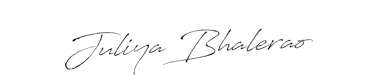 How to make Juliya Bhalerao name signature. Use Antro_Vectra style for creating short signs online. This is the latest handwritten sign. Juliya Bhalerao signature style 6 images and pictures png