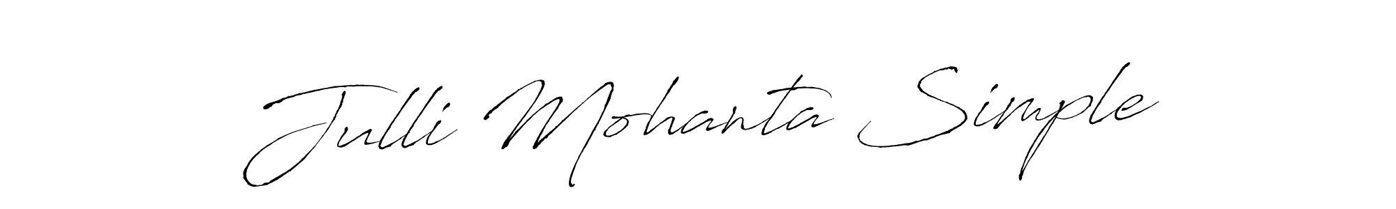 Make a beautiful signature design for name Julli Mohanta Simple. Use this online signature maker to create a handwritten signature for free. Julli Mohanta Simple signature style 6 images and pictures png
