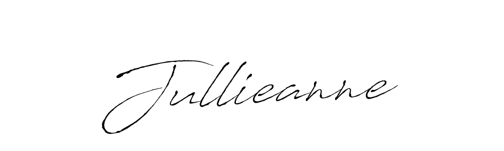 How to make Jullieanne signature? Antro_Vectra is a professional autograph style. Create handwritten signature for Jullieanne name. Jullieanne signature style 6 images and pictures png