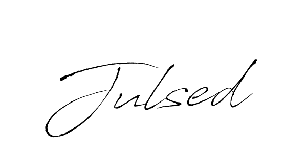 Make a beautiful signature design for name Julsed. With this signature (Antro_Vectra) style, you can create a handwritten signature for free. Julsed signature style 6 images and pictures png