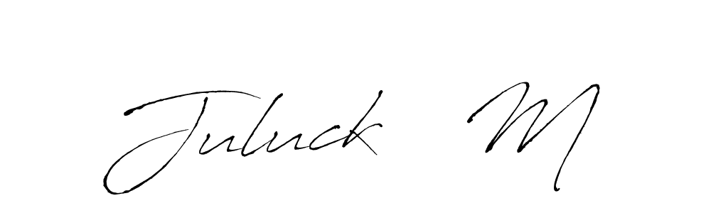 Make a beautiful signature design for name Juluck   M. Use this online signature maker to create a handwritten signature for free. Juluck   M signature style 6 images and pictures png