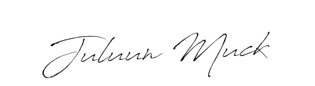 Antro_Vectra is a professional signature style that is perfect for those who want to add a touch of class to their signature. It is also a great choice for those who want to make their signature more unique. Get Juluun Muck name to fancy signature for free. Juluun Muck signature style 6 images and pictures png
