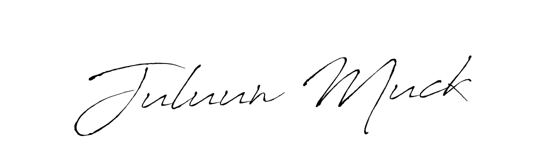 if you are searching for the best signature style for your name Juluun Muck. so please give up your signature search. here we have designed multiple signature styles  using Antro_Vectra. Juluun Muck signature style 6 images and pictures png