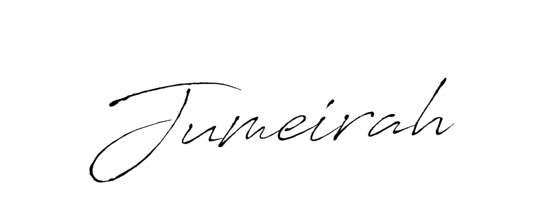 Make a beautiful signature design for name Jumeirah. With this signature (Antro_Vectra) style, you can create a handwritten signature for free. Jumeirah signature style 6 images and pictures png