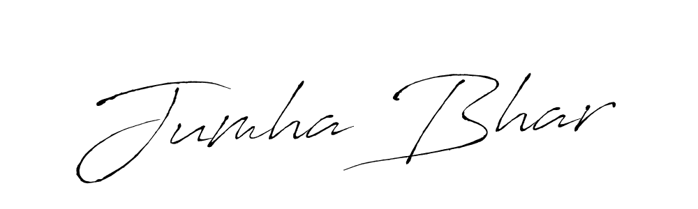 Make a beautiful signature design for name Jumha Bhar. With this signature (Antro_Vectra) style, you can create a handwritten signature for free. Jumha Bhar signature style 6 images and pictures png