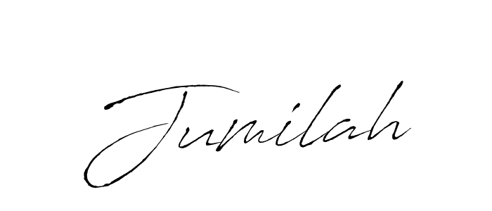 Design your own signature with our free online signature maker. With this signature software, you can create a handwritten (Antro_Vectra) signature for name Jumilah. Jumilah signature style 6 images and pictures png