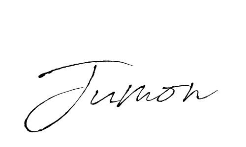 How to make Jumon signature? Antro_Vectra is a professional autograph style. Create handwritten signature for Jumon name. Jumon signature style 6 images and pictures png