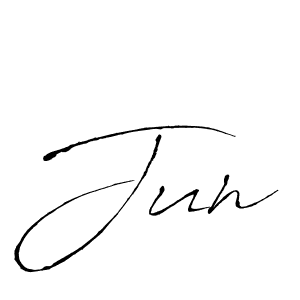 How to make Jun signature? Antro_Vectra is a professional autograph style. Create handwritten signature for Jun name. Jun signature style 6 images and pictures png
