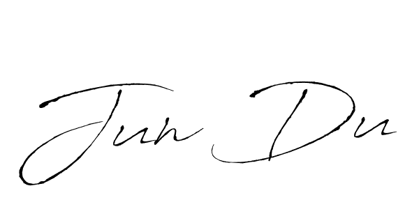 Also You can easily find your signature by using the search form. We will create Jun Du name handwritten signature images for you free of cost using Antro_Vectra sign style. Jun Du signature style 6 images and pictures png