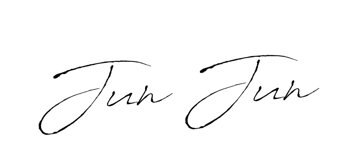 How to make Jun Jun signature? Antro_Vectra is a professional autograph style. Create handwritten signature for Jun Jun name. Jun Jun signature style 6 images and pictures png