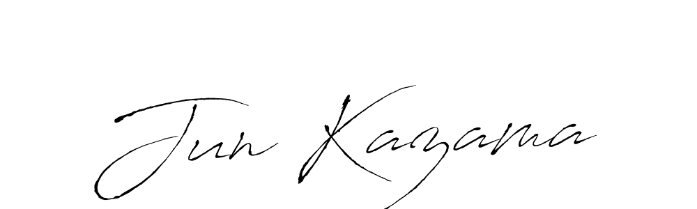 Make a beautiful signature design for name Jun Kazama. With this signature (Antro_Vectra) style, you can create a handwritten signature for free. Jun Kazama signature style 6 images and pictures png