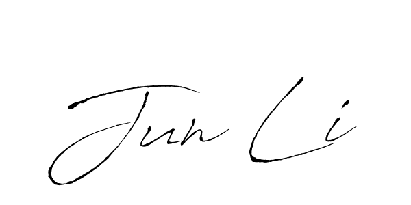 Create a beautiful signature design for name Jun Li. With this signature (Antro_Vectra) fonts, you can make a handwritten signature for free. Jun Li signature style 6 images and pictures png