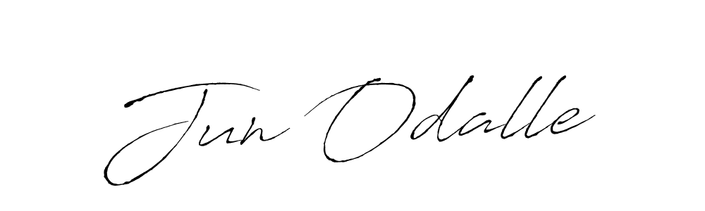 The best way (Antro_Vectra) to make a short signature is to pick only two or three words in your name. The name Jun Odalle include a total of six letters. For converting this name. Jun Odalle signature style 6 images and pictures png