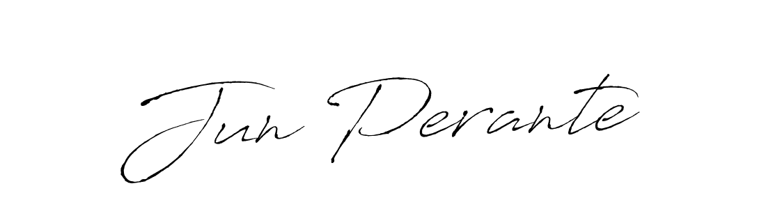 Use a signature maker to create a handwritten signature online. With this signature software, you can design (Antro_Vectra) your own signature for name Jun Perante. Jun Perante signature style 6 images and pictures png