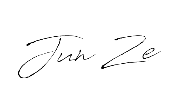 The best way (Antro_Vectra) to make a short signature is to pick only two or three words in your name. The name Jun Ze include a total of six letters. For converting this name. Jun Ze signature style 6 images and pictures png