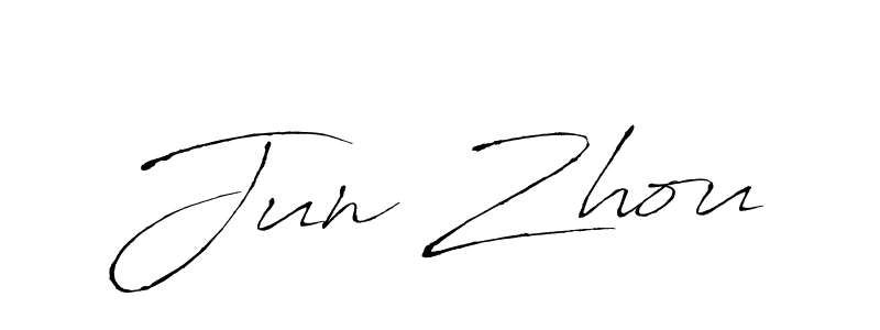 How to make Jun Zhou signature? Antro_Vectra is a professional autograph style. Create handwritten signature for Jun Zhou name. Jun Zhou signature style 6 images and pictures png