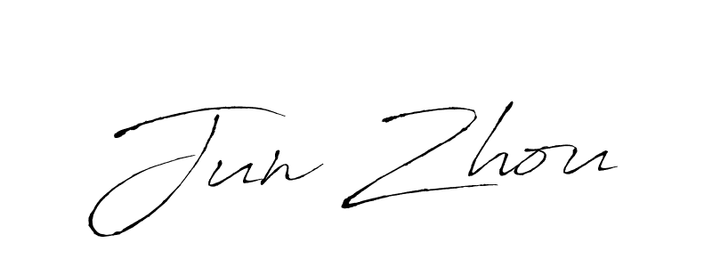 Use a signature maker to create a handwritten signature online. With this signature software, you can design (Antro_Vectra) your own signature for name Jun Zhou. Jun Zhou signature style 6 images and pictures png