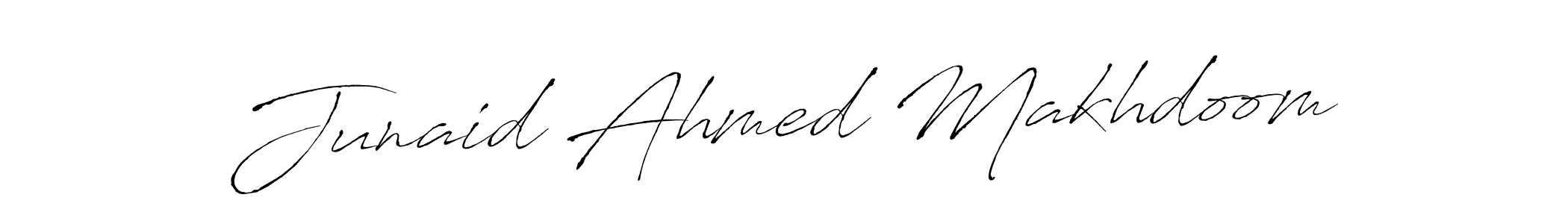 Junaid Ahmed Makhdoom stylish signature style. Best Handwritten Sign (Antro_Vectra) for my name. Handwritten Signature Collection Ideas for my name Junaid Ahmed Makhdoom. Junaid Ahmed Makhdoom signature style 6 images and pictures png