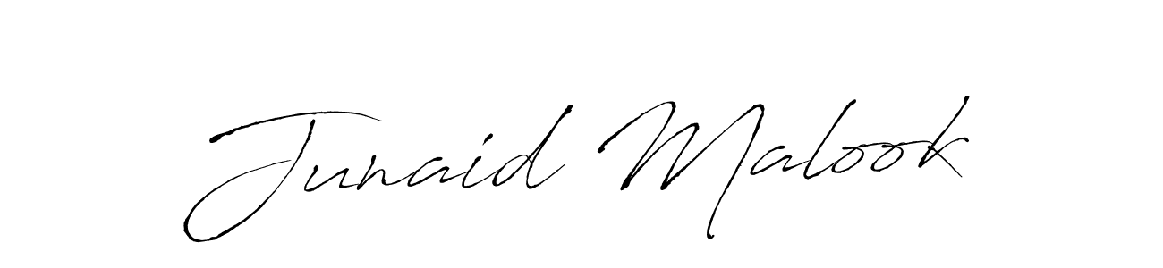 Make a beautiful signature design for name Junaid Malook. With this signature (Antro_Vectra) style, you can create a handwritten signature for free. Junaid Malook signature style 6 images and pictures png