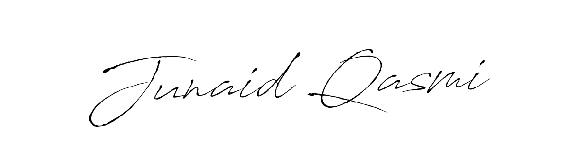 Make a beautiful signature design for name Junaid Qasmi. With this signature (Antro_Vectra) style, you can create a handwritten signature for free. Junaid Qasmi signature style 6 images and pictures png