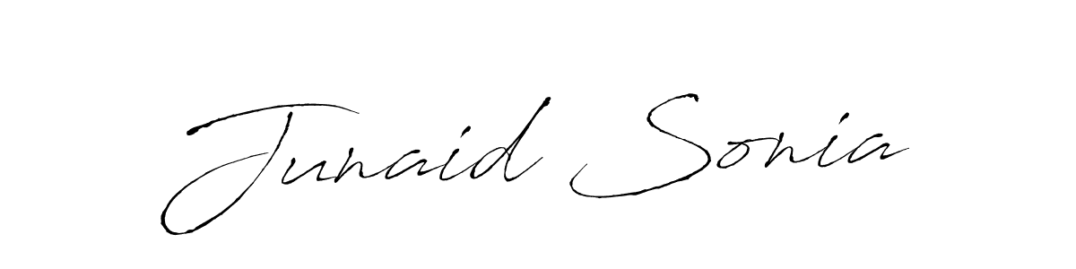 Design your own signature with our free online signature maker. With this signature software, you can create a handwritten (Antro_Vectra) signature for name Junaid Sonia. Junaid Sonia signature style 6 images and pictures png
