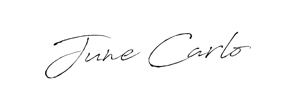 You should practise on your own different ways (Antro_Vectra) to write your name (June Carlo) in signature. don't let someone else do it for you. June Carlo signature style 6 images and pictures png