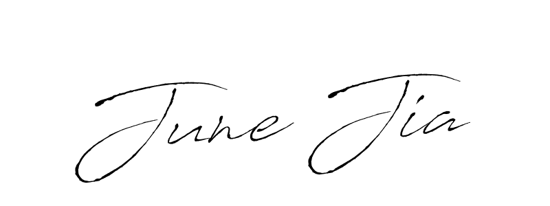 Design your own signature with our free online signature maker. With this signature software, you can create a handwritten (Antro_Vectra) signature for name June Jia. June Jia signature style 6 images and pictures png