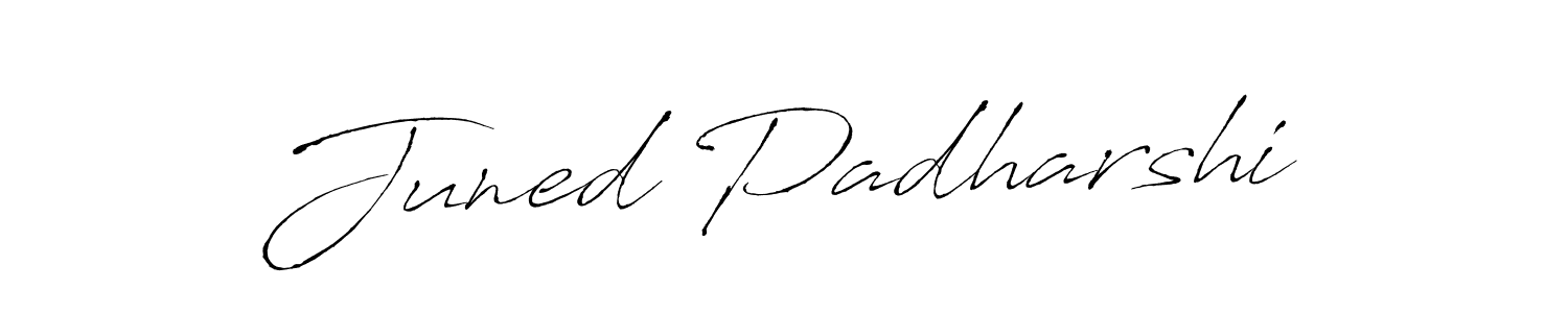 Create a beautiful signature design for name Juned Padharshi. With this signature (Antro_Vectra) fonts, you can make a handwritten signature for free. Juned Padharshi signature style 6 images and pictures png