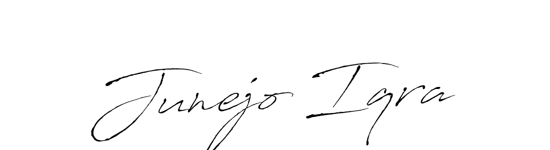 Design your own signature with our free online signature maker. With this signature software, you can create a handwritten (Antro_Vectra) signature for name Junejo Iqra. Junejo Iqra signature style 6 images and pictures png