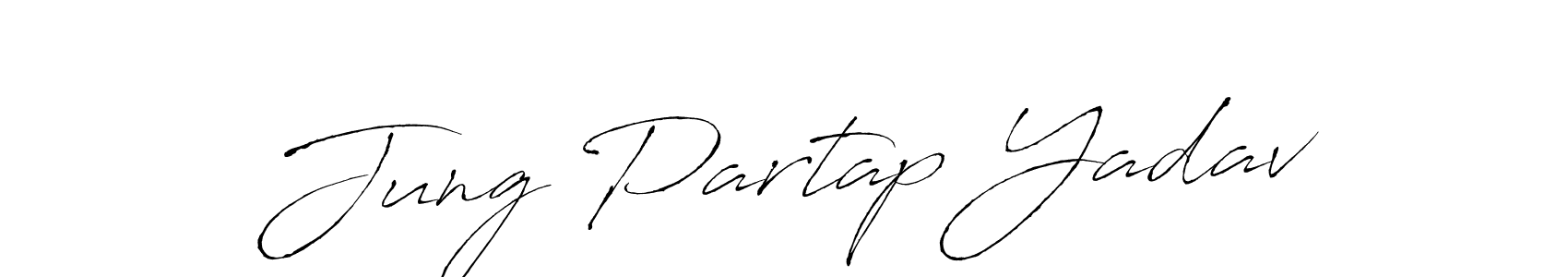 How to make Jung Partap Yadav name signature. Use Antro_Vectra style for creating short signs online. This is the latest handwritten sign. Jung Partap Yadav signature style 6 images and pictures png