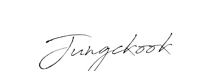 Design your own signature with our free online signature maker. With this signature software, you can create a handwritten (Antro_Vectra) signature for name Jungckook. Jungckook signature style 6 images and pictures png