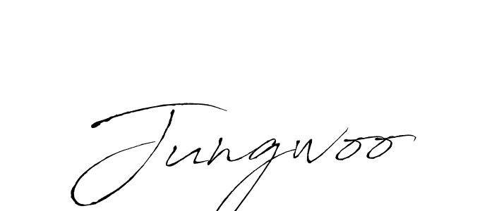 Use a signature maker to create a handwritten signature online. With this signature software, you can design (Antro_Vectra) your own signature for name Jungwoo. Jungwoo signature style 6 images and pictures png