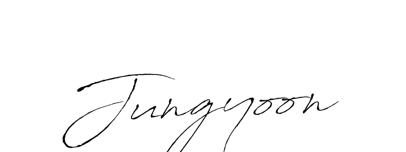 Use a signature maker to create a handwritten signature online. With this signature software, you can design (Antro_Vectra) your own signature for name Jungyoon. Jungyoon signature style 6 images and pictures png