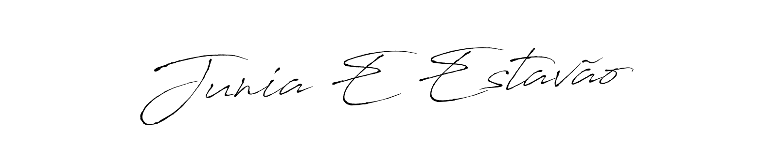 How to make Junia E Estavão signature? Antro_Vectra is a professional autograph style. Create handwritten signature for Junia E Estavão name. Junia E Estavão signature style 6 images and pictures png