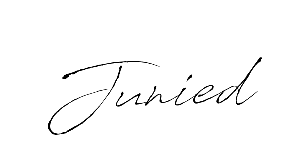 Make a beautiful signature design for name Junied. With this signature (Antro_Vectra) style, you can create a handwritten signature for free. Junied signature style 6 images and pictures png